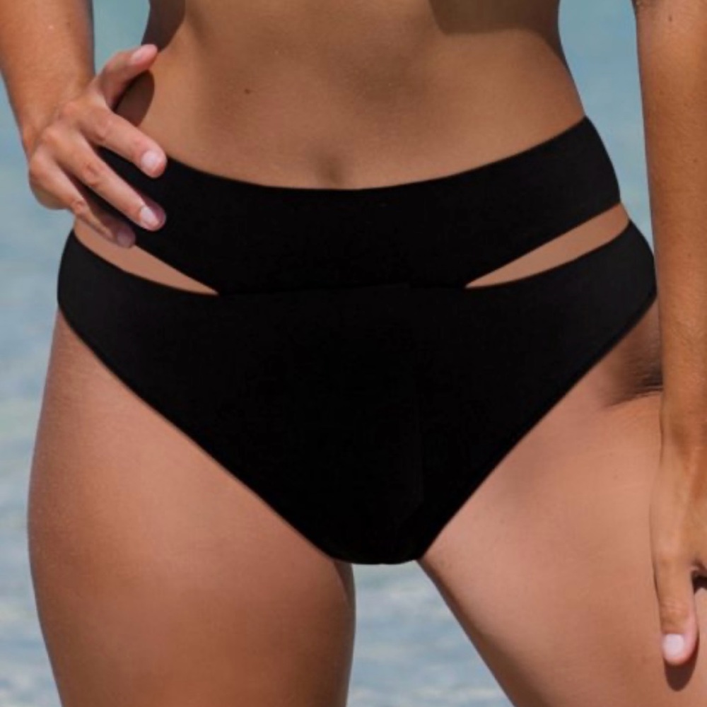 Black High-Waisted Bikini Bottom